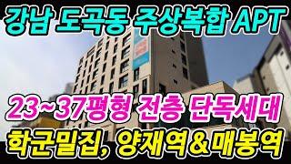 강남구 신축 아파트 매매 도곡동 아파트 분양(전층단독, 테라스 타입 등 다양)