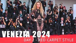 VENEZIA FILM FESTIVAL 2024 | Day 2 Red carpet Style - 4K