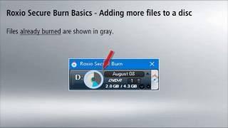 Adding more files in Roxio Secure Burn