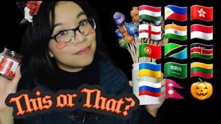 ASMR THIS OR THAT IN DIFFERENT LANGUAGES (Whispering, Triggers, Mouth Sounds) 