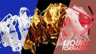 C4D 2024.4 Particles LIQUID TORNADO Effect