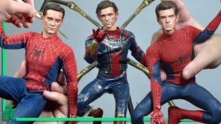 Spiderman Sculptures (Paint, Mod, Hair Root) Tobey Andrew Tom No Way Home 1/6 CUSTOM Figure Hot Toy