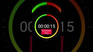 15 Seconds Countdown Quiz Timer with Clock Tiktok Sound and Finish Bell 