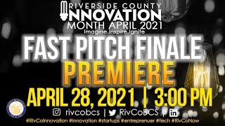 Riverside County Innovation Month Fast Pitch Finale 2021