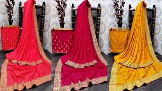 Beautiful Vichitra Silk Saree Huge Collection with Latest Price | Fashion Style Corner