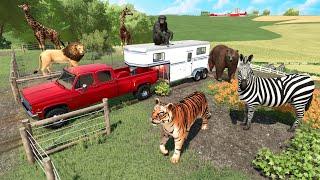 Millionaire BUILDING ZOO with animals | Farming Simulator 22