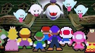 Can Team Mario Escape King Boo Mansion in New Super Mario Bros. PART 1