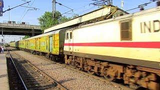 GARIB RATH chases DURONTO | Back to back LGD WAP 7 actions at Faridabad NewTown