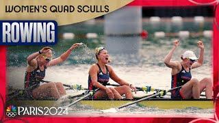 GBR surges down the home stretch for an ALL-TIME quad sculls final | Paris Olympics | NBC Sports