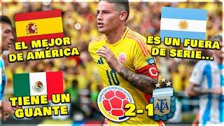 Así NARRÓ EL MUNDO el PARTIDO de COLOMBIA vs ARGENTINA - JAMES FUERA DE SERIE...