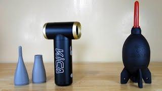 KiCA Jet Fan 2 Electric Air Duster vs Giottos Air Blaster TO CLEAN DUST ON OPTICS THE SAFETY OF EACH