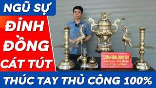 Bộ Đỉnh Đồng Ngũ Sự Cát Tút Cao Cấp Nhất Trên Thị Trường | Xưởng Đồng Đông Sơn
