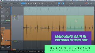 Different Ways to Control Gain in PreSonus Studio One