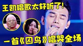 王凯唱歌也太好听了!一首《囚鸟》嗓音低沉磁性,感动全场【跨界歌神】#王凯