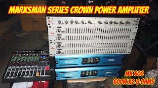 MARKSMAN SERIES CROWN POWER AMPLIFIER,MK600 600W X2 8 OHMS//MC8 IMIX 8 CHANNEL MIXER.