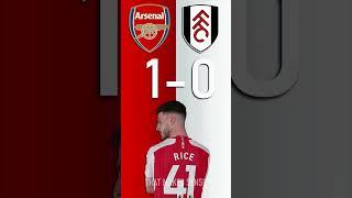 Arsenal vs Fulham : Premier League Score Predictor - hit pause or screenshot