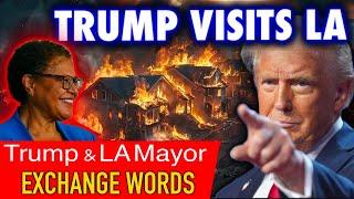 Trump And LA Mayor Karen Bass In Exchange While Trump Visits LA Disaster Zone