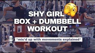 Shy Girl Gym Glute Workout 🫣 Box + Dumbbell Exercises