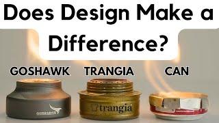 Alcohol Stove Experiment ? : Goshawk OP-100 Vs Trangia B25 Vs Aluminium Can..