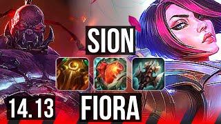 SION vs FIORA (TOP) | 10k comeback, 6 solo kills | EUW Master | 14.13