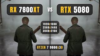 RTX 5080 vs RX 7800 XT - Which GPU Can Handle Native 1080P, 1440P & 4k?? - R7 9800x3D