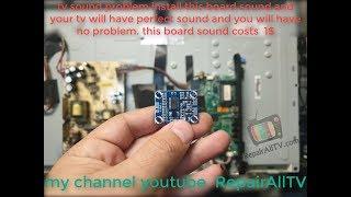 tv sound repair led lcd. 1$ board sound install in tv video info