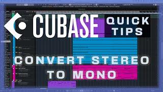 How To Convert a Stereo Track to Mono in Cubase (Cubase 12 quick tips)