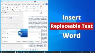 How to Insert Replaceable Text on Microsoft Word