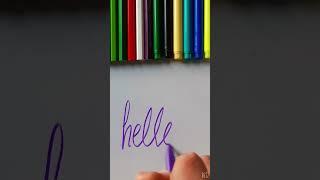 How to write *hello* in calligraphy style #@Ankit Digital Art #