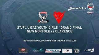 New Norfolk vs Clarence | STJFL U13A2 Girls Grand Final 2022