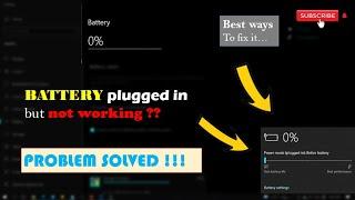 How to fix 0% available (plugged in, not charging) on a laptop | In easy way