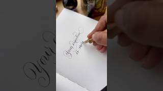 Modern calligraphy with Pointed pen and @ferriswheelpress3796 Ink #ferriswheelpress #fancy