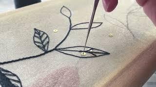 I embroider in the technique of Indian embroidery. Embroidery process