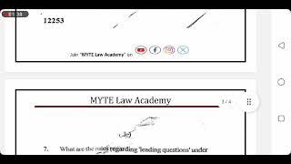 Law Of Evidence (K-5003) 2023 || CCSU LLB 5th Semester || (MYTE Law Academy)