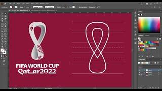 FIFA world cup 2022 Logo Design Tutorial - Illustrator - Design.lk