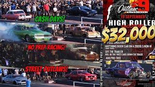 No Prep Racing Outlaw Armageddon 9 $32,000 MEGA Cash Days STREET Outlaws Day 1!