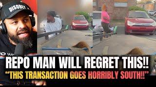 In the Ghetto Repo man Gets Ran Over while trying to Repossess Black woman’s Car!
