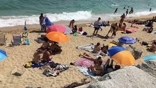 Barcelona Playa de Montgat Nord Walking Tour in July 2021 - Spain Beach Walk