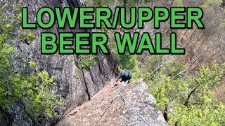 climbing at LOWER/UPPER BEER WALL Adirondacks