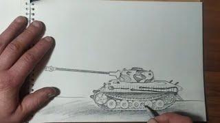 How to Draw a Tiger Tank Easy Step-by-Step / How to Draw a Tank / Panzer How to Draw German Tank