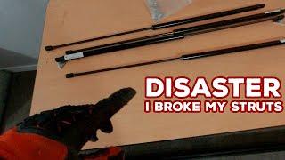 8020 Camper Build - DISASTER! I broke my struts!!