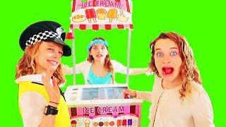 STEALING ICE CREAM BIGGY THE POLICEMAN Pretend Play w/ The Norris Nuts