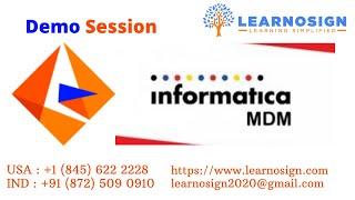 Informatica MDM Training Demo | Informatica MDM Tutorial | Online Training on MDM