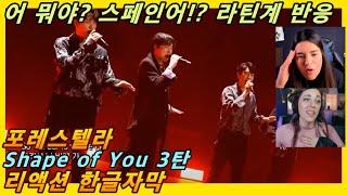 [해외반응] 포레스텔라 shape of you 3탄 라틴계 리액션 한글자막!! 영어곡에 갑자기 스페인어가 나오면?! #해외반응한글자막 #리액션해외반응 #포레스텔라리액션 #포레