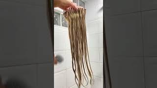 TUTORIAL: How to wash your Frontrow clip-in human hair extensions at home   #hairtutorial
