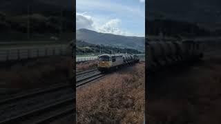 Colas' class 56 powered Rail Head Treatment Train (RHTT) passes Dwygyfylchi. 19 October 2023 #shorts