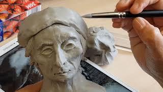 Sculpting El Bosco ( Bosch) using Jazza's super sculpture box goodies. This is really cool!