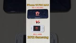 iPhone 16 PRO MAX  vs 2012 Samsung vs Old Samsung - FREEFIRE TEST #freefire #iphone #iphone16