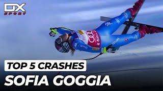 Top 5 Best Crashes by Sofia Goggia | Alpine Ski  