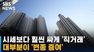 시세보다 훨씬 싸게 '직거래'…대부분이 '변종 증여' / SBS